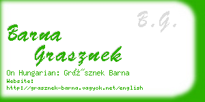 barna grasznek business card